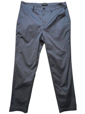 Banana Republic Men's Slim Fit Straight Pants Flat Front Size 35x32 Slate Blue